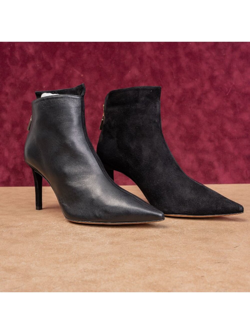 Lafayette 148 Wmn Dual Suede Leather Pointy Toe Night Party Boots 8.5US EUR39